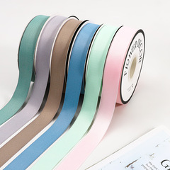 2.5cm solid color polyester cotton ribbon bow flower gift box packaging ribbon cake ribbon bouquet ribbon