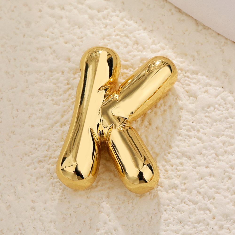 7g Weight Pendant Jewelry Making Type DIY Jewelry Accessories Classification 1 Piece Quantity Copper Material Letter Pattern Plating Design Simple Style, Classic Style Style 1 Piece Copper Letter Pendant 10