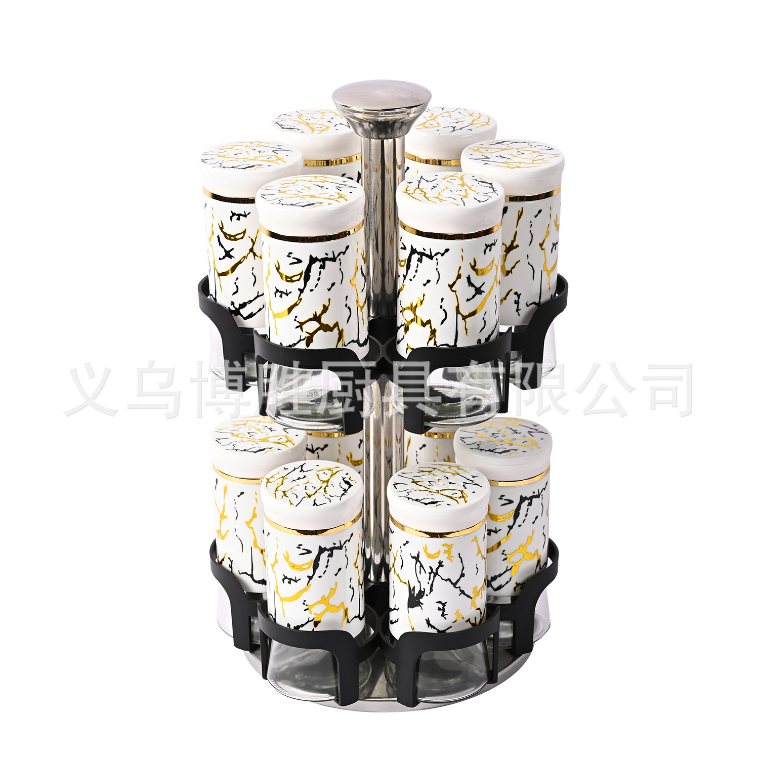 2023 nuevo comercio electrónico transfronterizo dedicado 6 latas 12 latas traje de botella de condimento con estante de almacenamiento tarro de pimienta tarro de sal