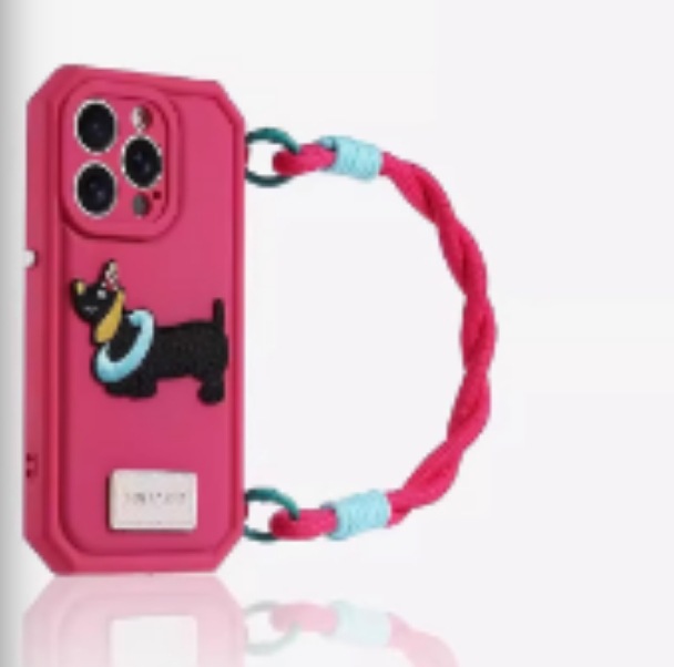 Rosa rojo cordón negro bordado perrito eq