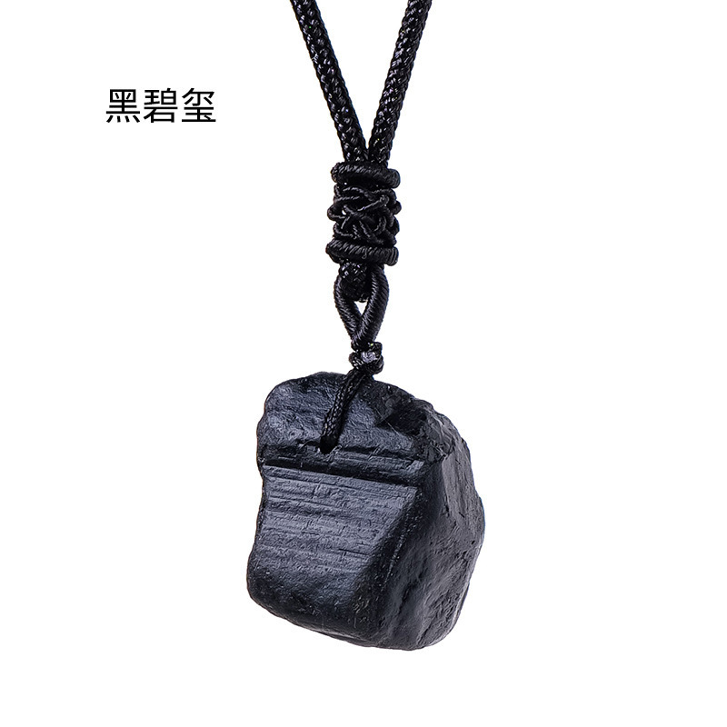 跨境热销天然水晶原石吊坠粉水晶紫水黄水晶原石项链饰品挂件批发|undefined