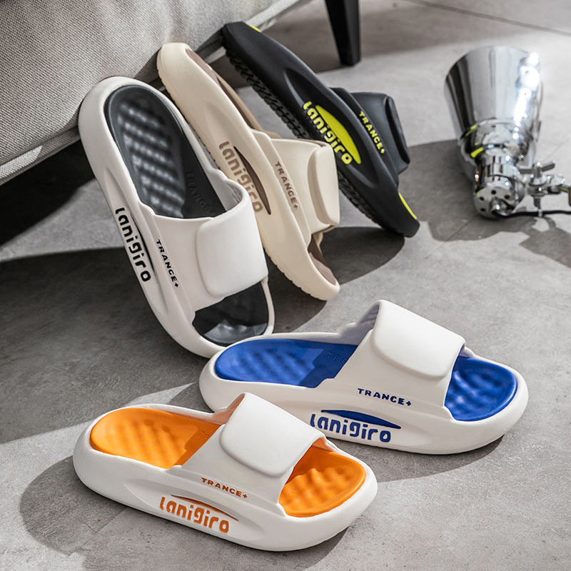 Thick-Soled Slippers for Men's Summer Outer Wear, Casual Non-Slip Fashion Trend, Outdoor Soft-Soled Couples' Slippers, Wholesale Sandals