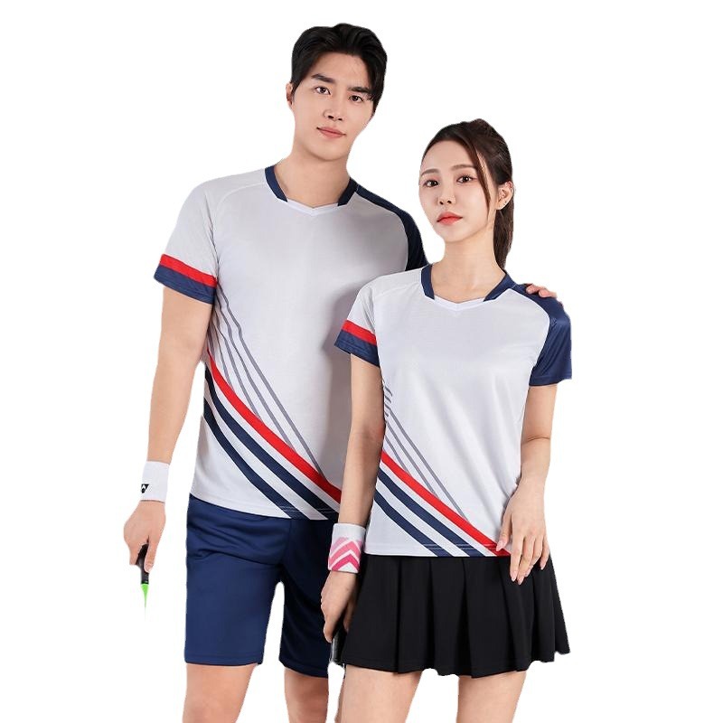 Children's Badminton Suit Table Tennis Suit Quick-drying Women's Short-sleeved Volleyball Suit Tennis Suit Men's Adult Sportswear
