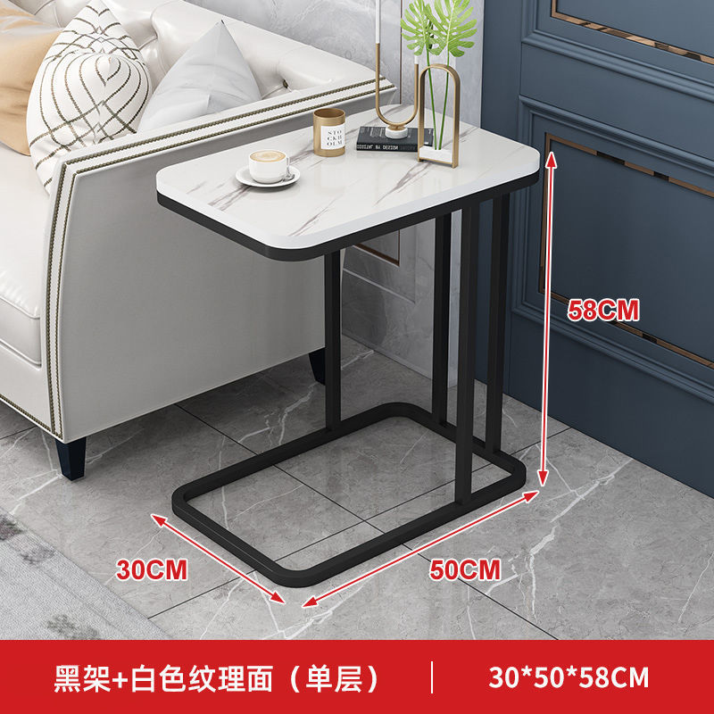 Pequeña mesa de café sala de estar Luz de lujo moderno simple sofá mesa lateral móvil mesa de esquina de hotel mesita de noche gabinete lateral mesa de apartamento pequeño
