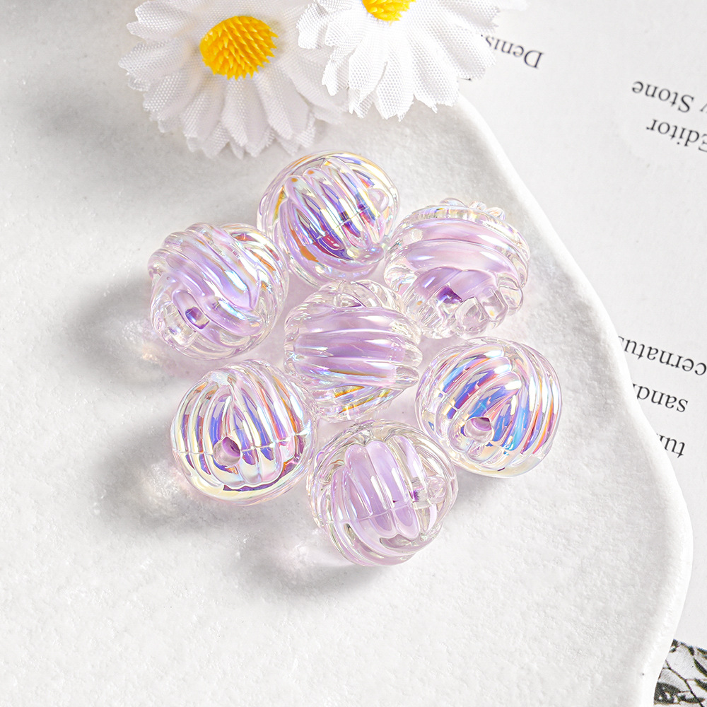AB color acrílico transparente cuentas de caramelo cuentas de bricolaje cadena de teléfono móvil accesorios de joyería hilo corazón de azúcar cuentas al por mayor