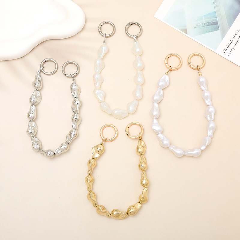 1 Piece Quantity 1 Piece Simple Style Classic Style Irregular Geometric Acrylic Asymmetrical Plating Bag Pendant Mobile Phone Chain