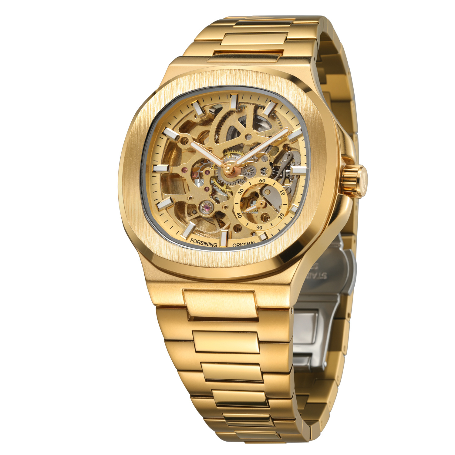 New Forsining European And American Style Men's Fashion Casual Hollow Flywheel Automatic Mechanical Watch_voghion.com