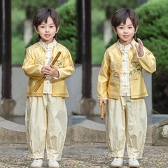 子供の唐装の男の子の漢服の国風は中秋節の幼稚園の国学服の赤ちゃんの新しい中国式の復古服を演じます。
