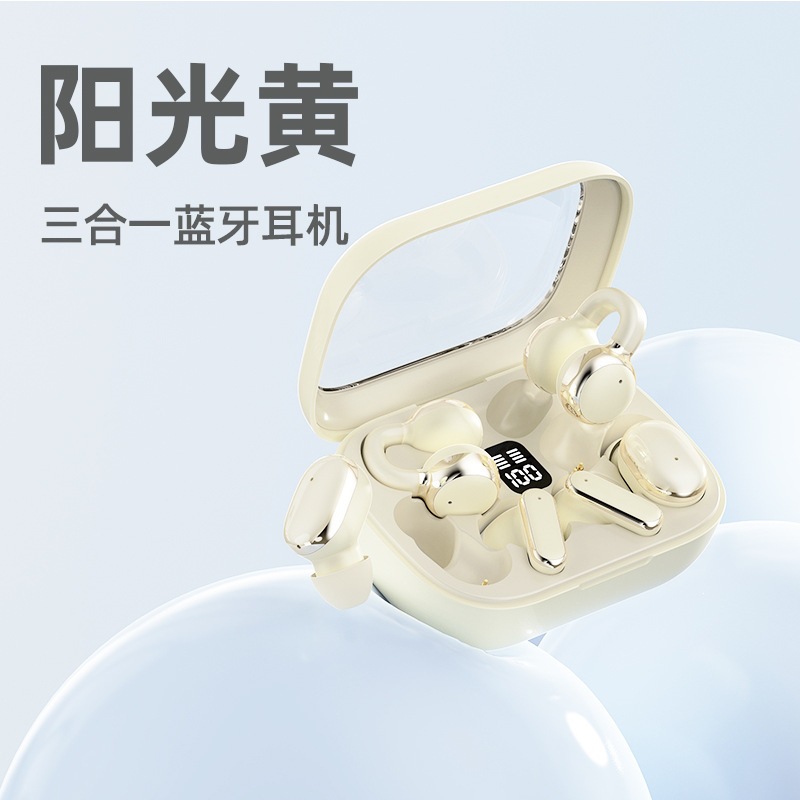2026 Neues Modell 3-in-1 echte kabellose Bluetooth-Ohrhörer Ein Lager drei Paar Ohrbügel In-Ear Digital-Display grenzüberschreitender Großhandel - 9
