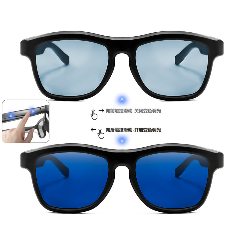 Gv90 Photochromic Smart Dimmable Glasses Bluetooth Call Glasses Listening to Music Ai Translation Assistant Smart Glasses