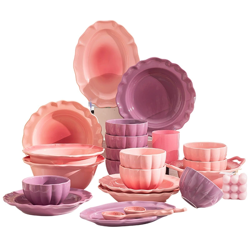 Ceramic high quality tableware, fresh set, light luxury style, internet celebrity