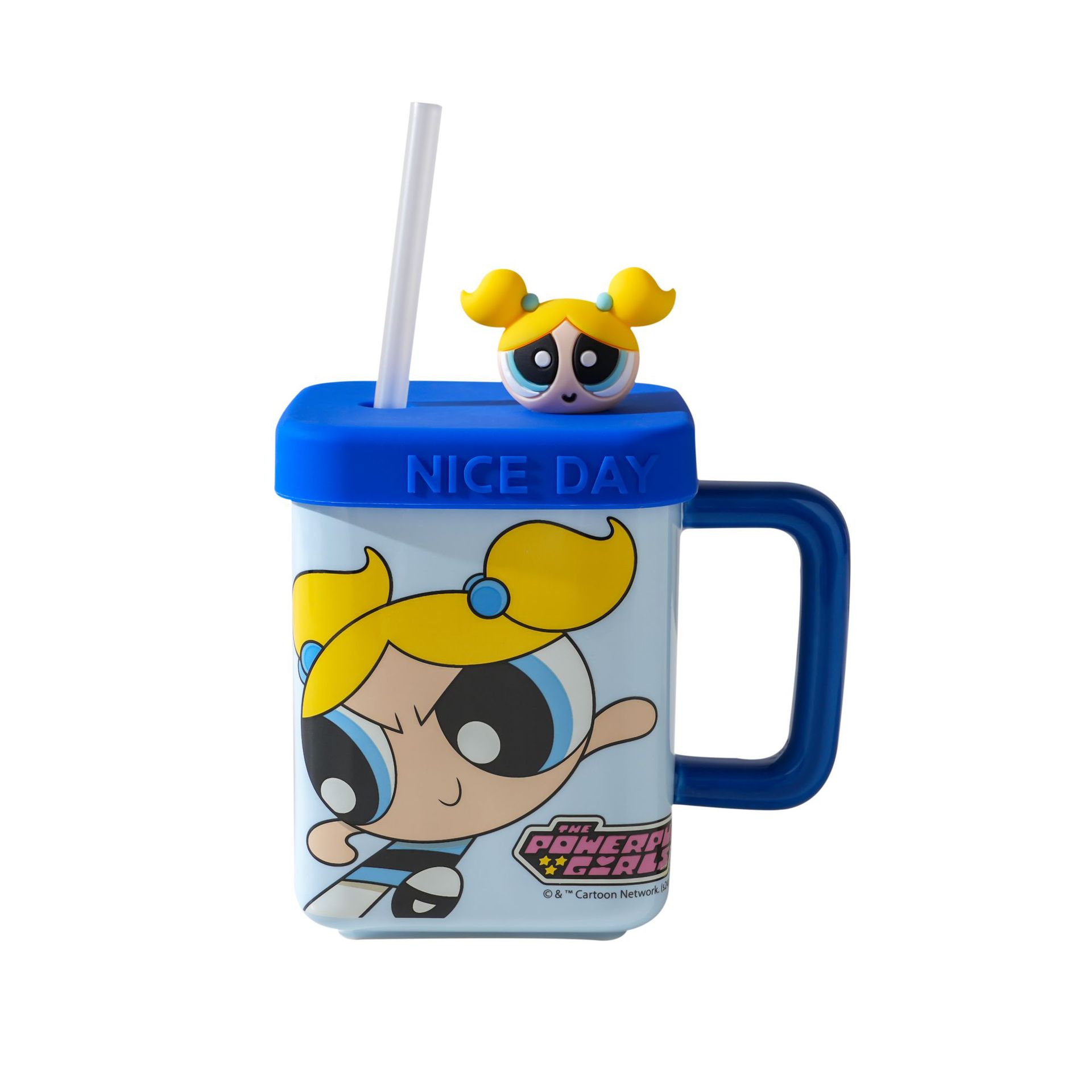 Taza de niña de la policía voladora, taza de café de regalo de alto valor para niñas con tapa, taza de agua de paja de cerámica para parejas en casa