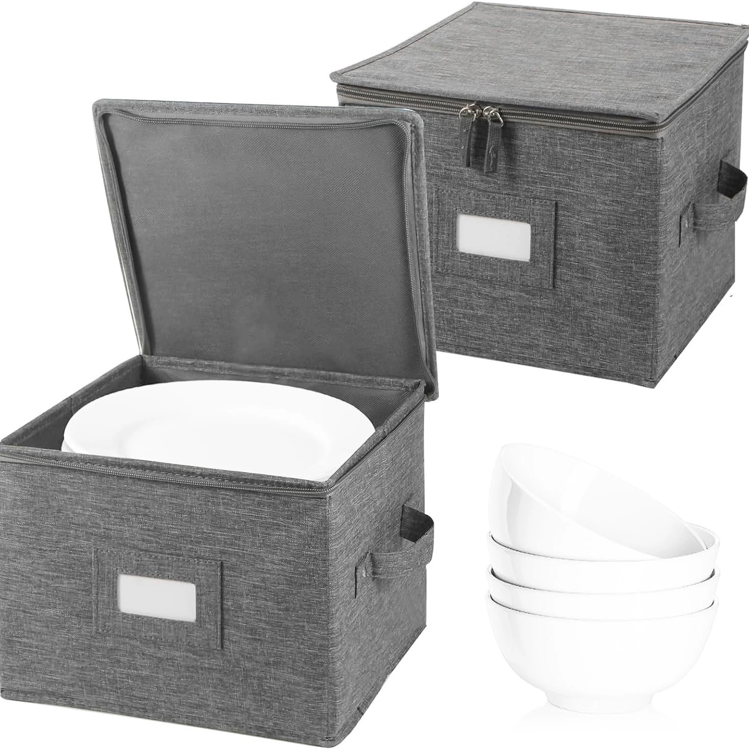 Ящик для хранения посуды Утолщенный катионный ящик для хранения с крышкой Большой ящик для хранения посуды