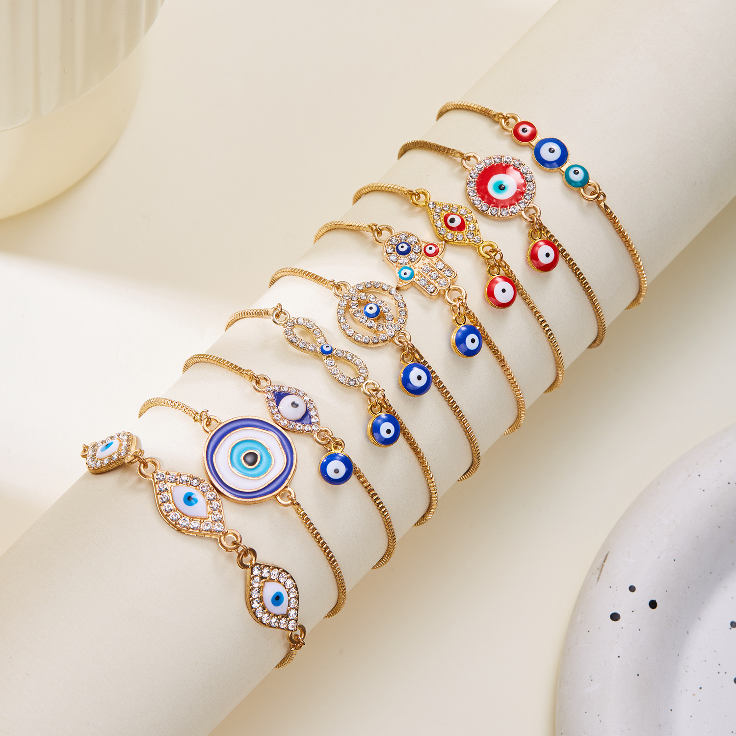 Lucky Evil Eye Red String Bracelet Handmade Protection Jewellery_voghion.com