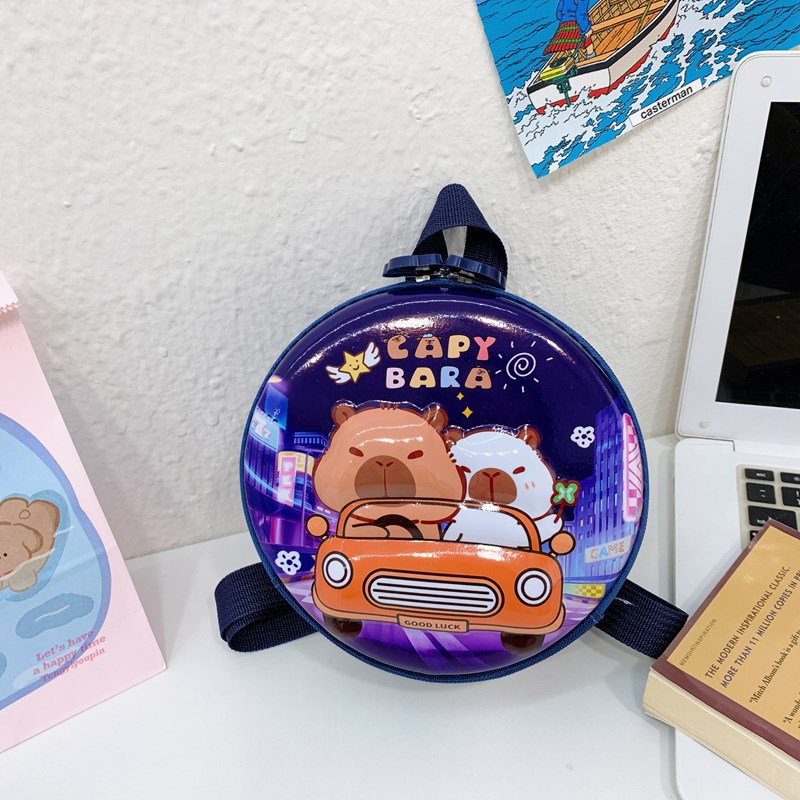 Kindergarten bebé bolsa pequeña de caparazón duro Kapibala mochila para niños y niñas snacks de viaje al aire libre mochila pequeña marea