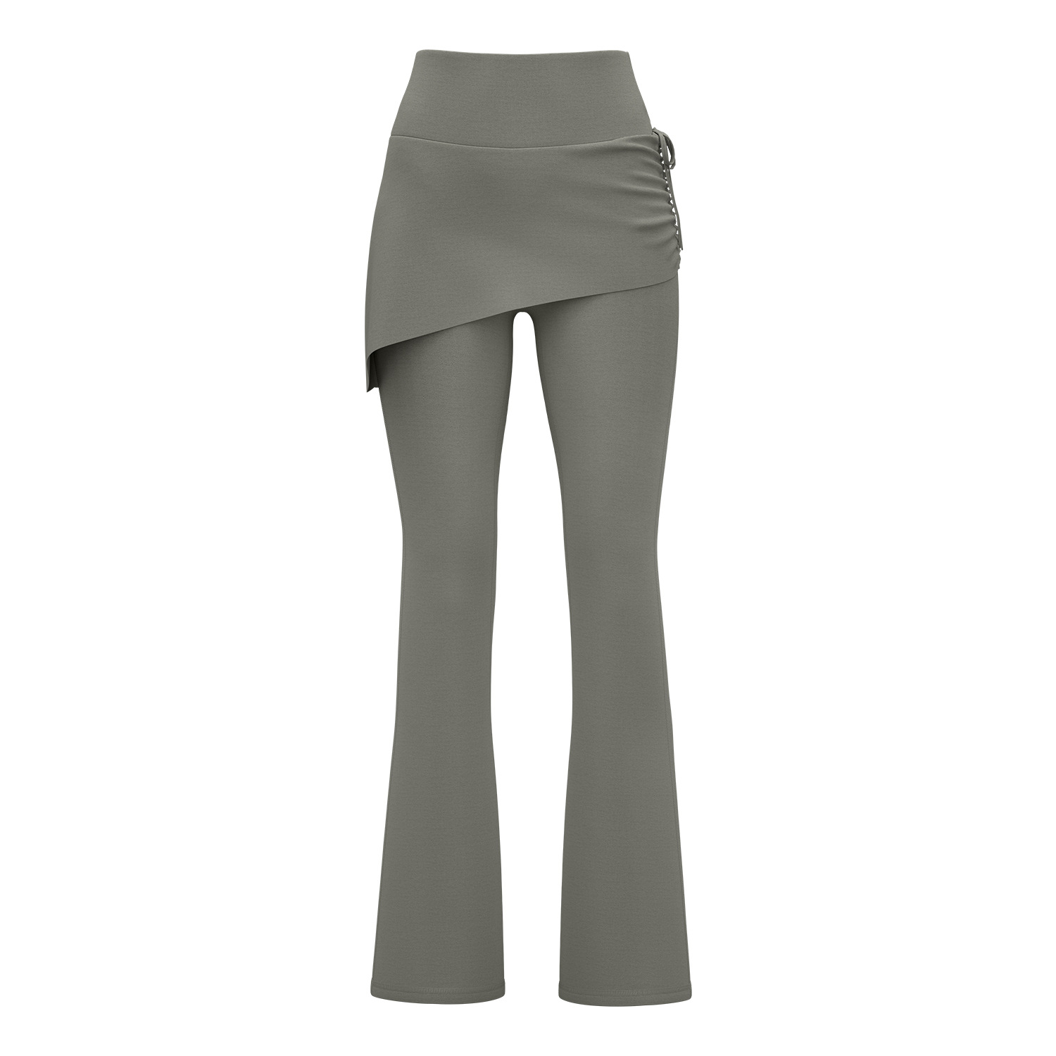Juyitang nuevos pantalones de falda de trompeta arrugados falsos de dos piezas micro-pilates pantalones de yoga de cintura alta y cadera