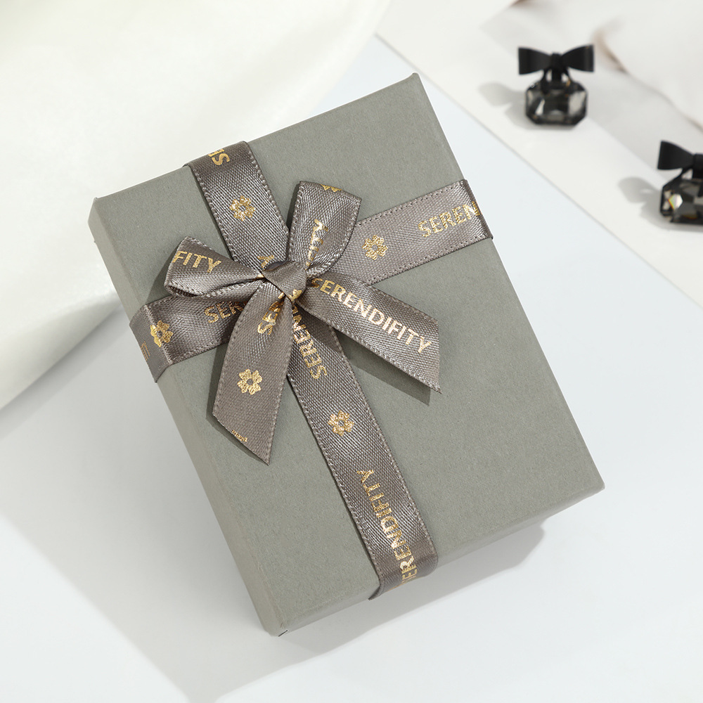 Caja de joyería de arco de moda coreana simple caja de embalaje de regalo de alta calidad caja de almacenamiento de collar de pendientes de anillo