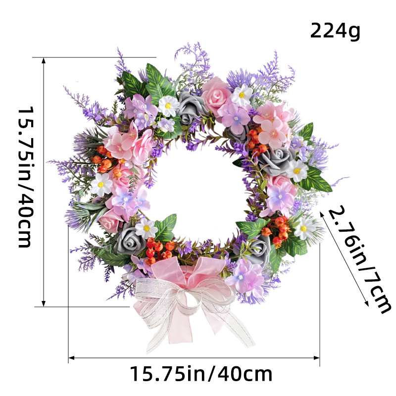 Arco artificial flor guirnalda 2023 Hong Kong amor romántico Rosa púrpura guirnalda patio al aire libre decoraciones de la boda