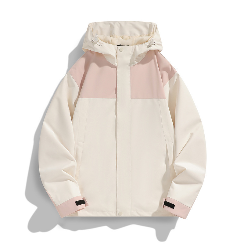 Chaqueta de asalto para hombres y mujeres chaqueta de primavera a prueba de viento impermeable chaqueta de color combinado chaqueta hombre al aire libre ropa de montaña de pareja MD9777