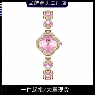 直播热卖爆款时尚四叶草手链石英手表绿宝石女士手表女表厂家批发