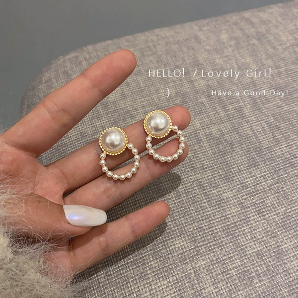 E153 Big and Small Pearl-Gold