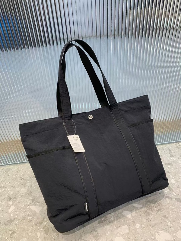 lululemon新款Daily多口袋防水帆布包20L大容量瑜伽托特包手提包|undefined