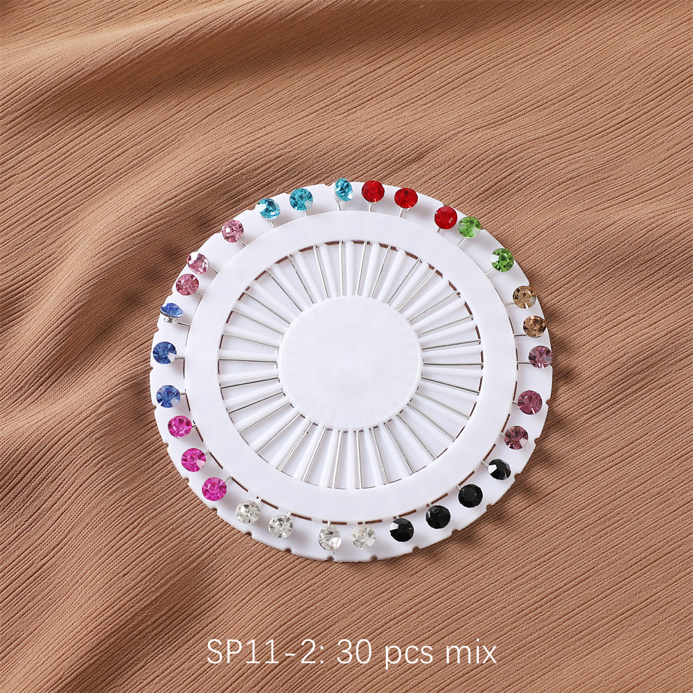 MAC020 Hijab Pin, 30pcs colorful crystal hijab pins by Mariam's0