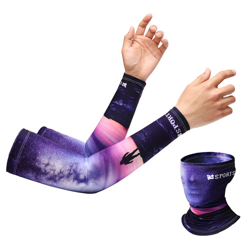 Sun protection sleeves for men and women, summer ice silk outdoor cycling cool arm sleeves, anti-UV arm guards, sun protection hand sleeves