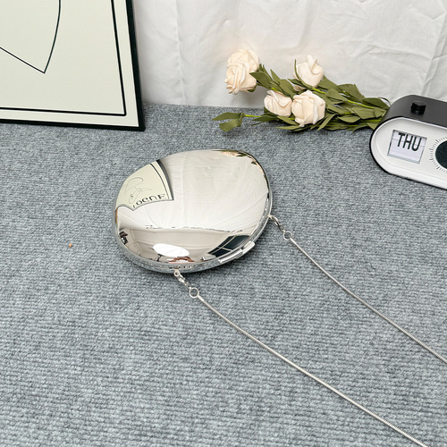 Small Minority Metal Shell Bag for Women 2024 New Fashion Chain Strap Shoulder Crossbody Bag Versatile Ins Mini Bag Accessory