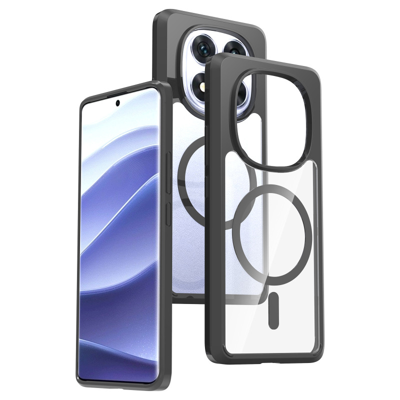 Redmi Note14 磁気携帯電話ケースに適した厚みのあるアクリルスペースクリスタル 13pro14c 透明保護カバー|undefined