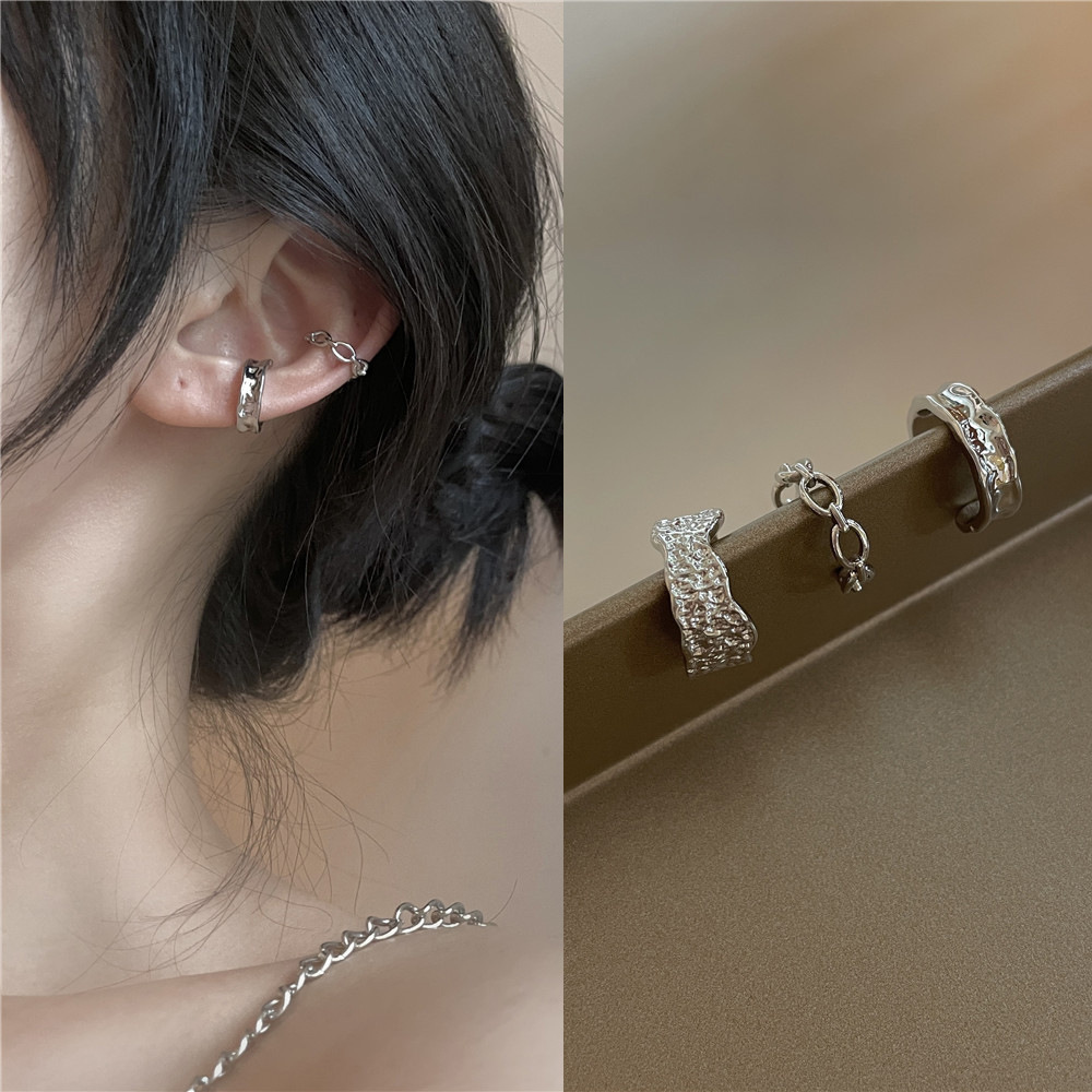 Retro Geometric Ear Bone Clip Korean Personality Design Sense Opening Adjustable Fashion Earrings display picture 2