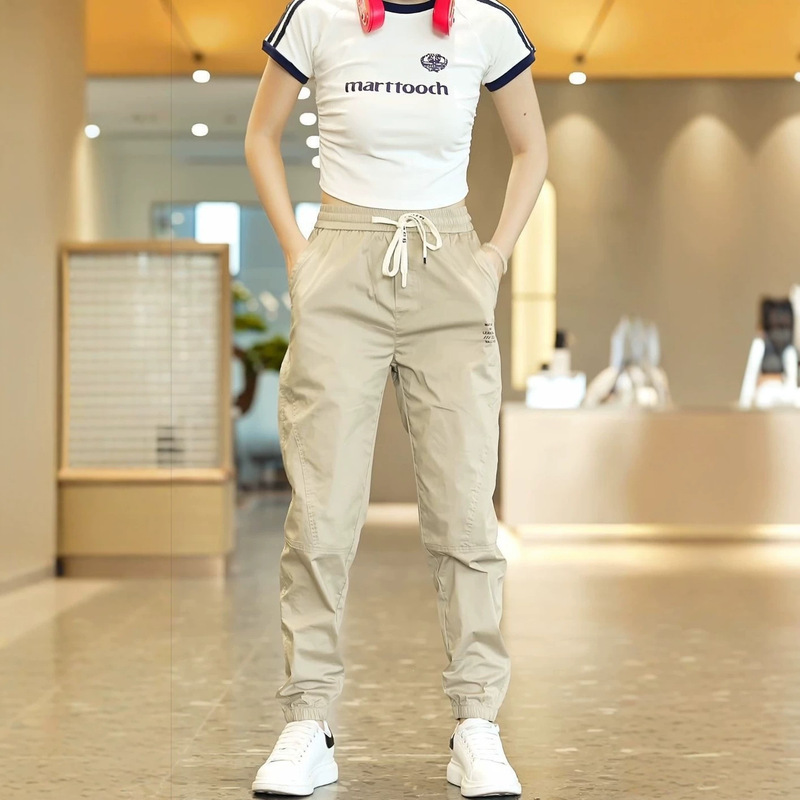 Solid Color Breathable Casual Loose Jogger Pants Unisex Summer Thin Trendy Brand Fashion Sports Korean Style Versatile Pants Solid Color Breathable Casual Loose Jogger Pants Unisex Summer Thin Trendy Brand Fashion Sports Korean Style Versatile Pants
