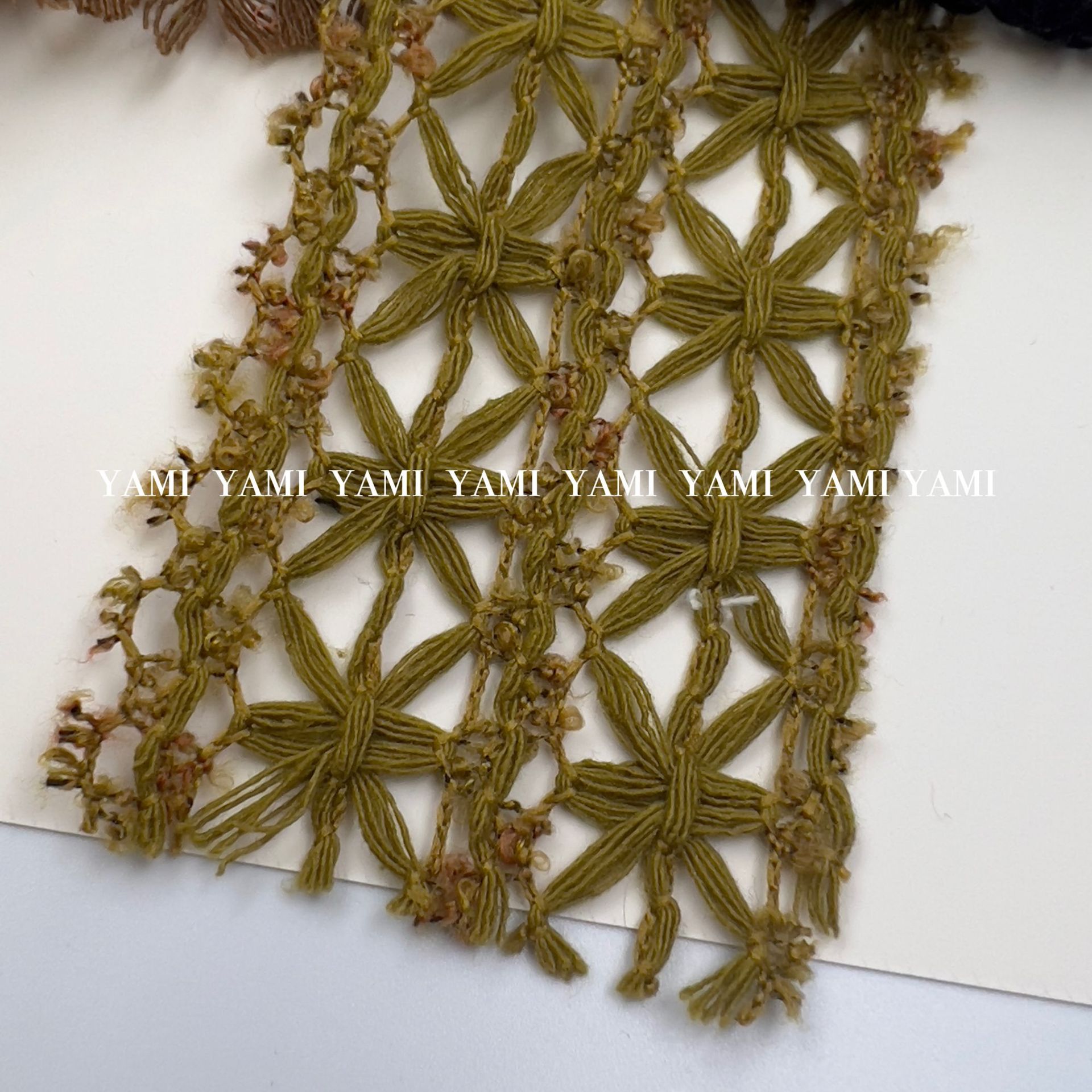 Hilo de color de algodón poliéster a rayas, hilo de arroz tejido a ganchillo, hilo de punto teñido con hilo, malla de encaje jacquard, material de vestido, tela