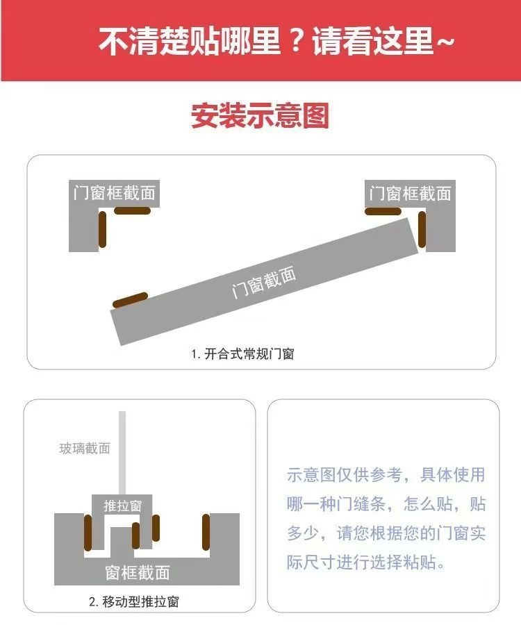 Door Gap Sealing Strip, Door Bottom Soundproofing, Thermal Insulation, Shock Absorption Foam, Self-Adhesive Epdm Sealing Rubber Strip
