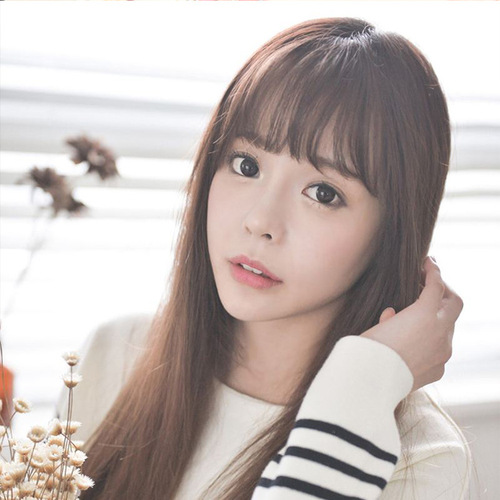 Air bangs wig for women, summer thinning wigs, natural forehead invisible traceless straight bangs, versatile wig pieces