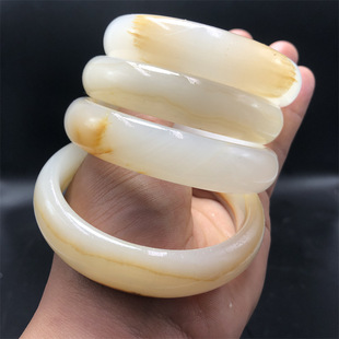 Afghan jade safflower bracelet ice through blue and white jade bracelet ladies pattern silk jade bracelet business gift supply