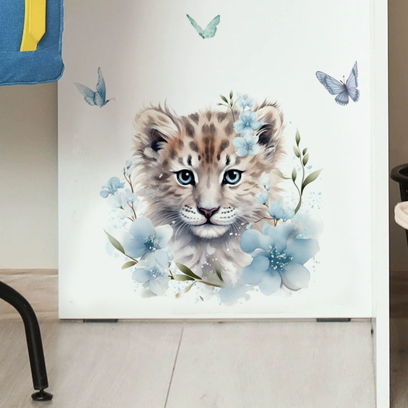 Cross-Border Little Tiger Decoration Toilet Bathtub Living Room Bedroom Study Kitchen Entrance Self-Adhesive Removable Wall Sticker