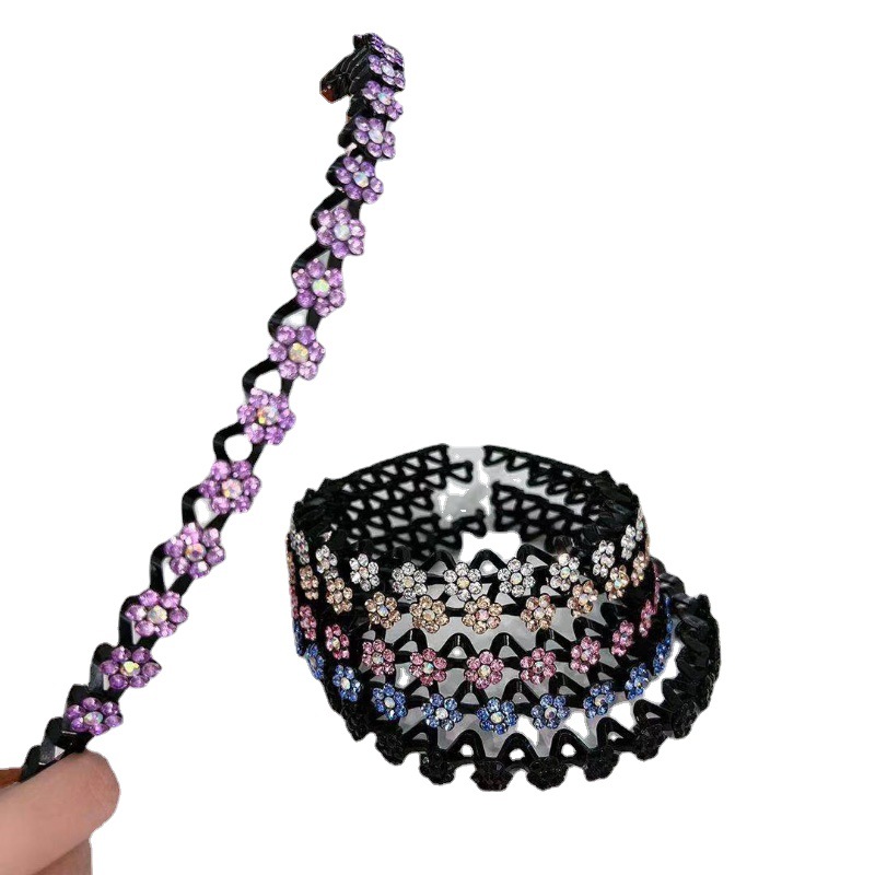 Cabello roto acabado artefacto Diadema con dientes accesorios para el cabello lavado de la cara onda diadema flequillos diadema horquilla antideslizante accesorios de horquilla