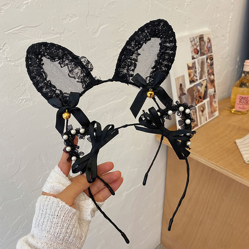 Halloween headbands, funny hair accessories, plush cat ears, headbands, anime cosplay rabbit ears headbands for women