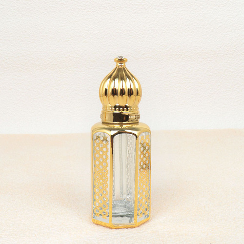 3/6/12ml essential oil roller bottle electroplated glass empty bottle travel refill bottle glass drop stick agarwood sample bottle
