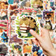 Cross-border 50 cat reading graffiti stickers hand account notebook skateboard cup luggage decoration stickers wholesale