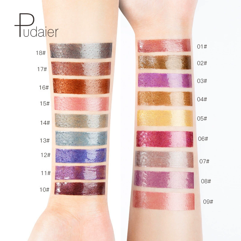 Lip Gloss (Pudaier) Shimmer Pearl Nourishing, 18 Colors, Lip-Volume Enhancing, European Style