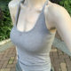 Spice Girls Pure Desire Sling Vest Belt Chest Pad I-Back Solid Color Vest Sports Fitness All-Match Women's Vest