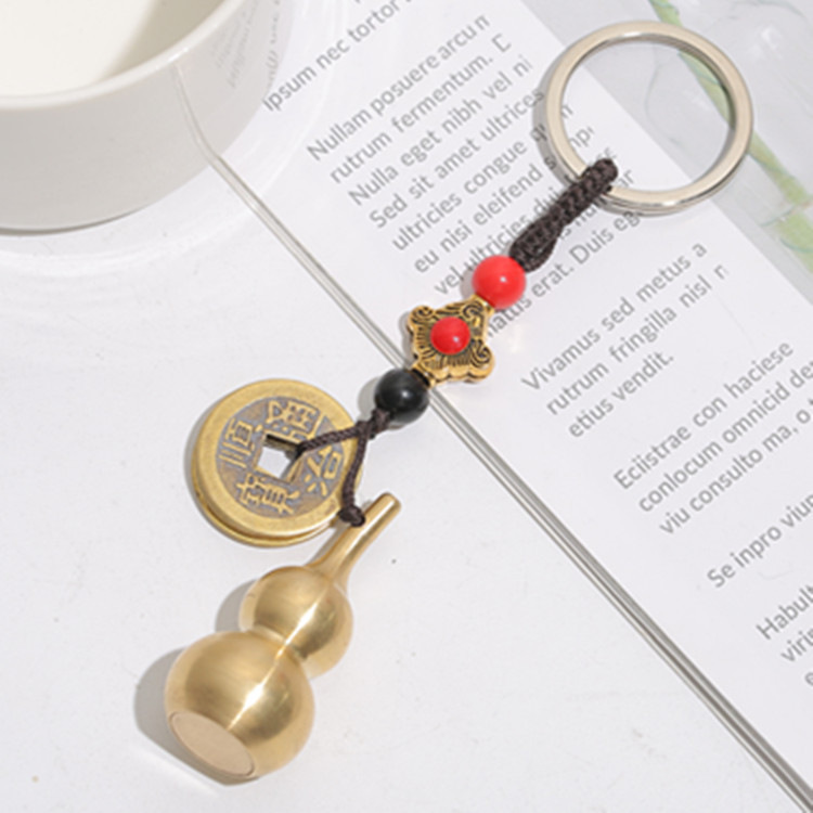纯铜钥匙扣 黄铜钥匙挂件