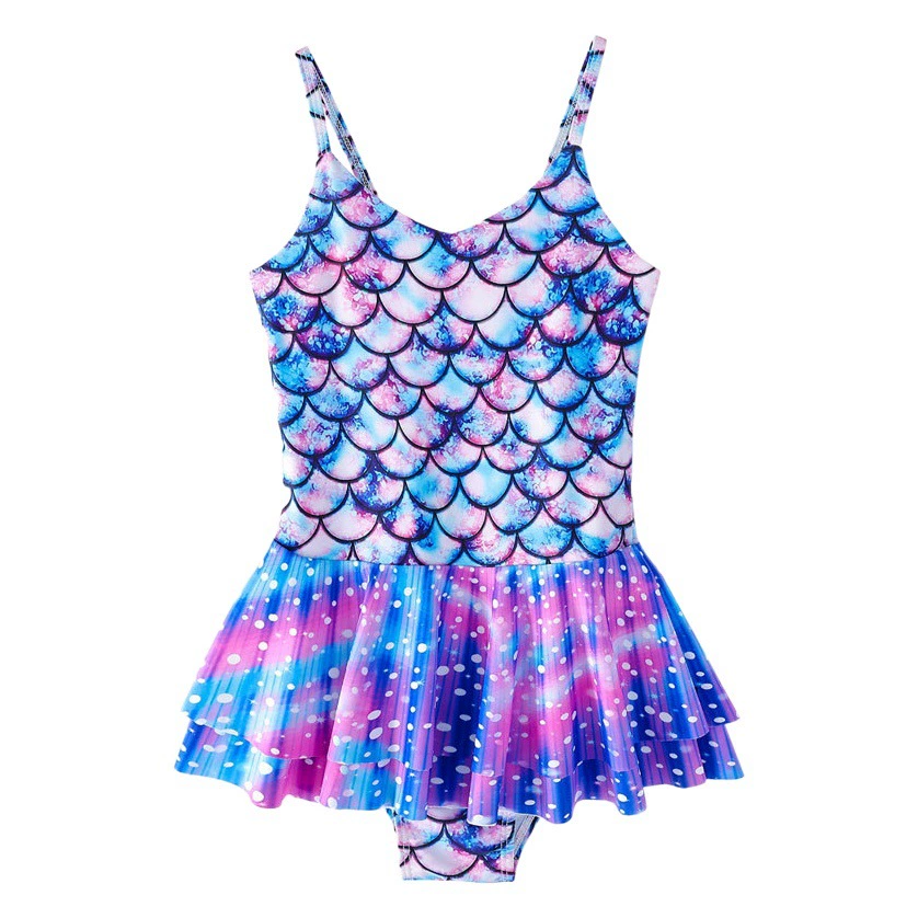 Трансграничный купальник русалки 2024 для девочек Сплит рыбья чешуя Купальники для девочек юбка спа-купальник для детей оптом