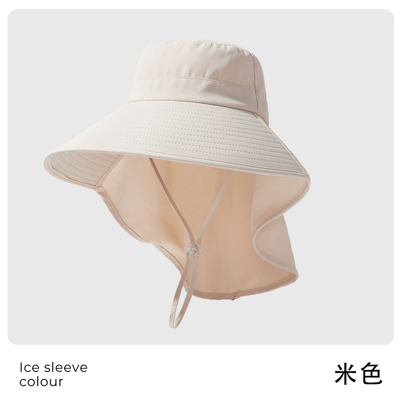 Sun hat ponytail cap, quick‑dry thin summer sun hat with ponytail opening and mask hook, adjustable