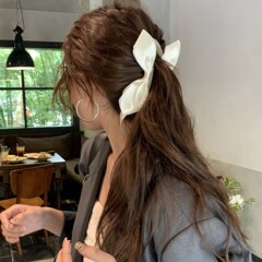 芭蕾风缎面蝴蝶结猫耳飘带香蕉抓夹女甜美公主鲨鱼夹头饰可爱发饰