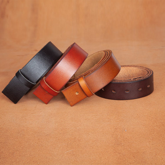 Factory Direct Top Layer Cowhide Men's Washed Vintage Belt Pin Buckle Leather Casual All-match Headless Belt Men