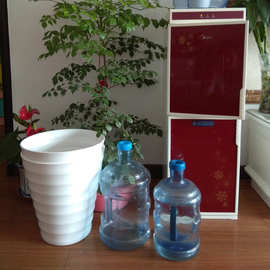 大号白色植物花盆塑料仿陶瓷加厚客厅办公室落地高筒深花盆