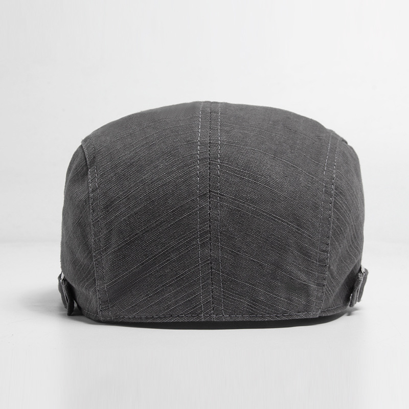 New Beret Spring and Autumn Pure Cotton Embroidered Duck Tongue Men's Fashion Casual Forward Hat_voghion.com